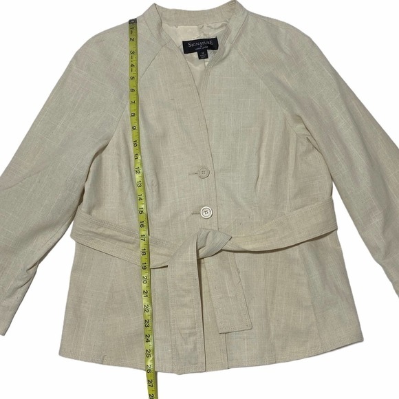 SIGNATURE Larry Levine Beige Pea Coat Size 14 - Picture 8 of 15